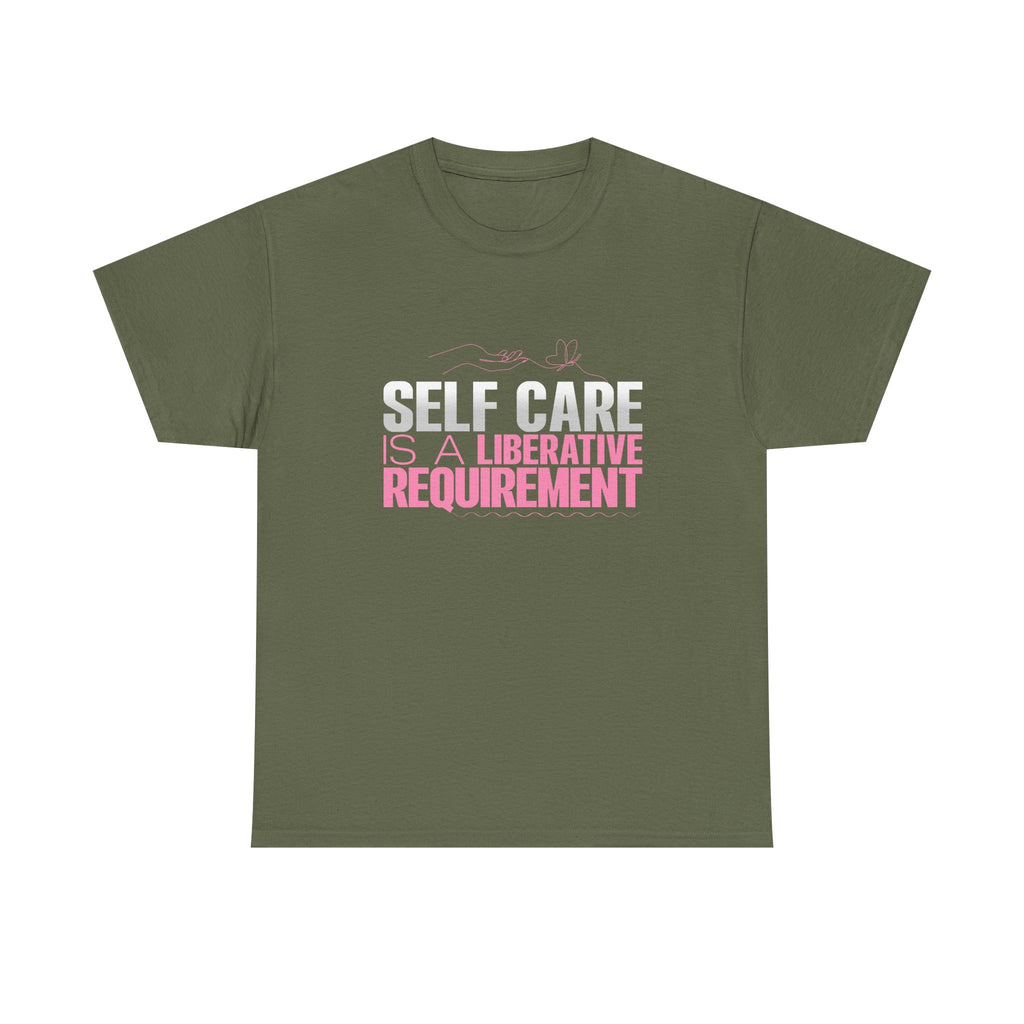 Motivational Unisex Heavy Cotton Tee - "Self Care"