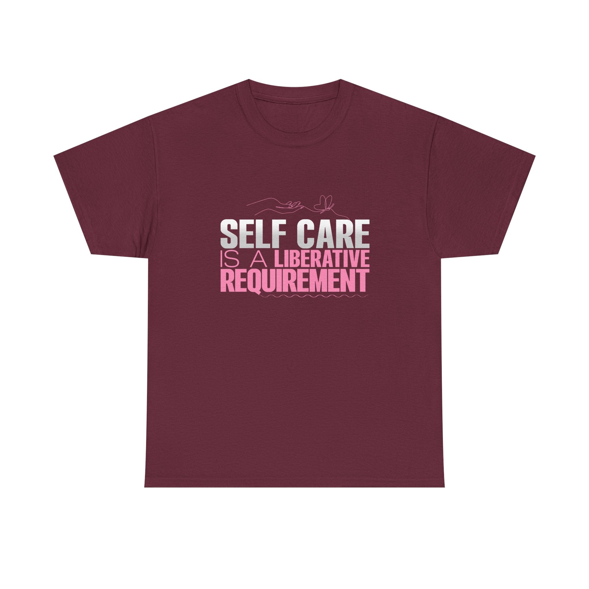 Motivational Unisex Heavy Cotton Tee - "Self Care"