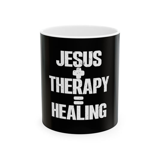 "JESUS+THERAPY" Ceramic Mug