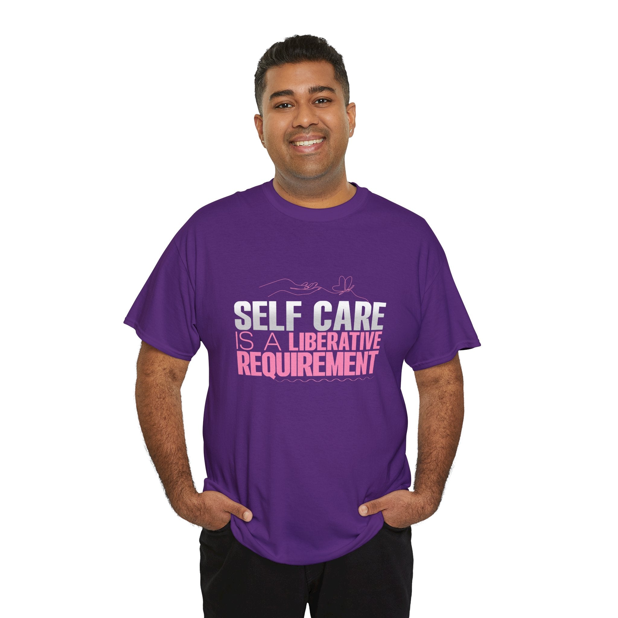 Motivational Unisex Heavy Cotton Tee - "Self Care"