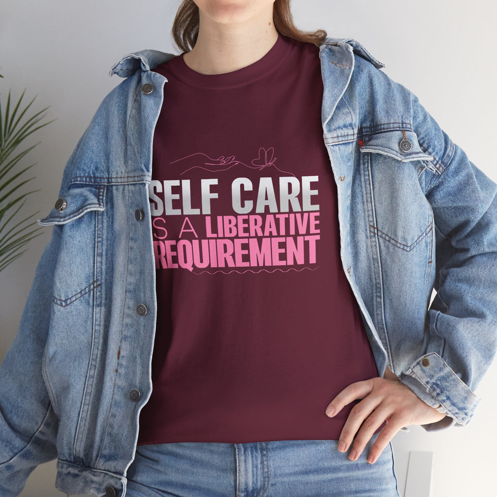 Motivational Unisex Heavy Cotton Tee - "Self Care"