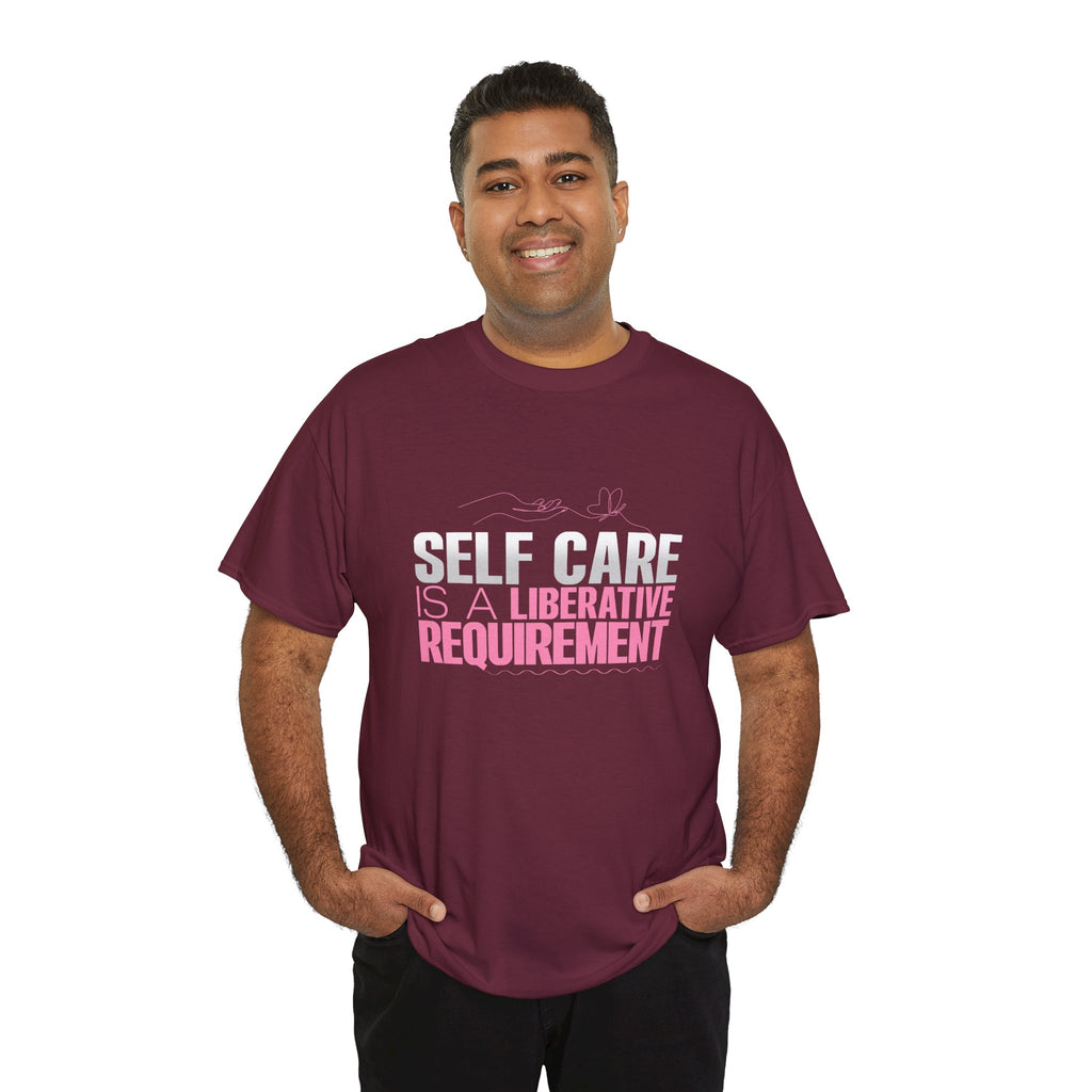 Motivational Unisex Heavy Cotton Tee - "Self Care"