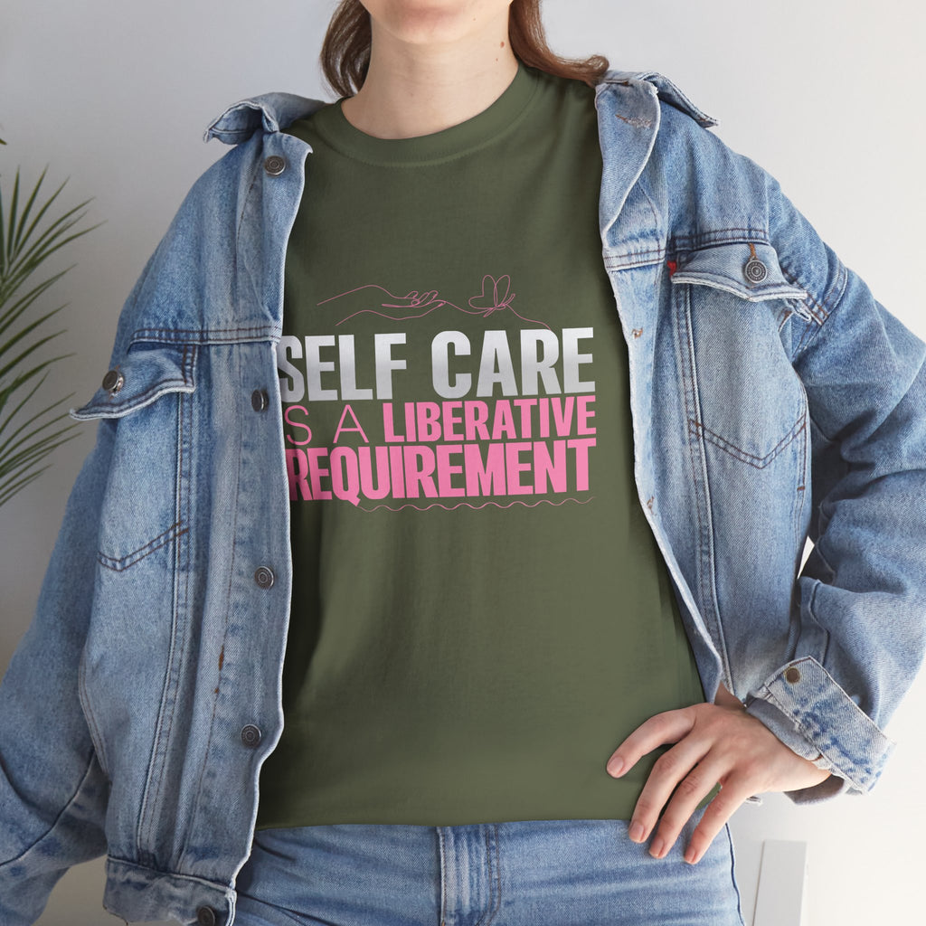 Motivational Unisex Heavy Cotton Tee - "Self Care"