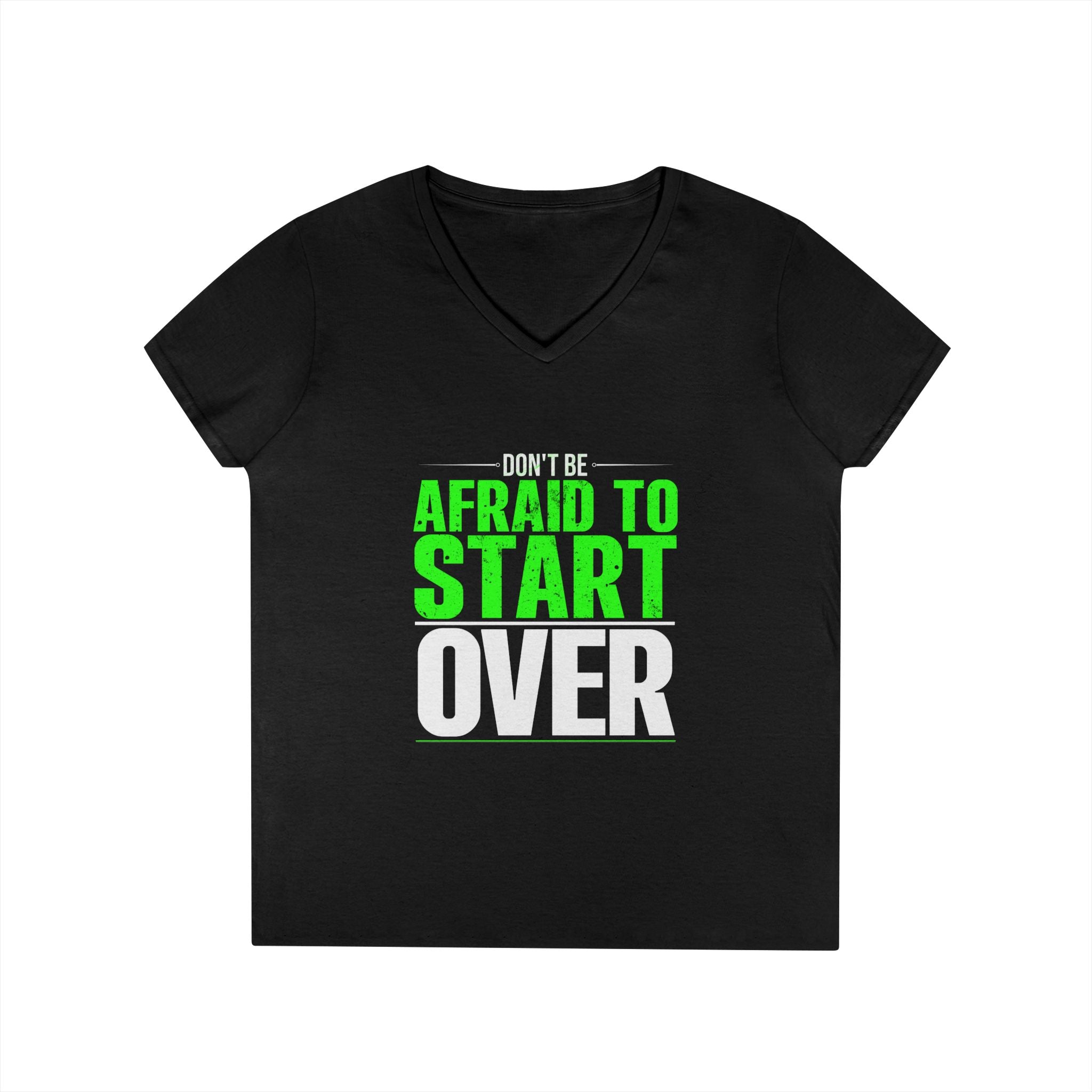 Motivational V-Neck T-Shirt, Graphic Tee