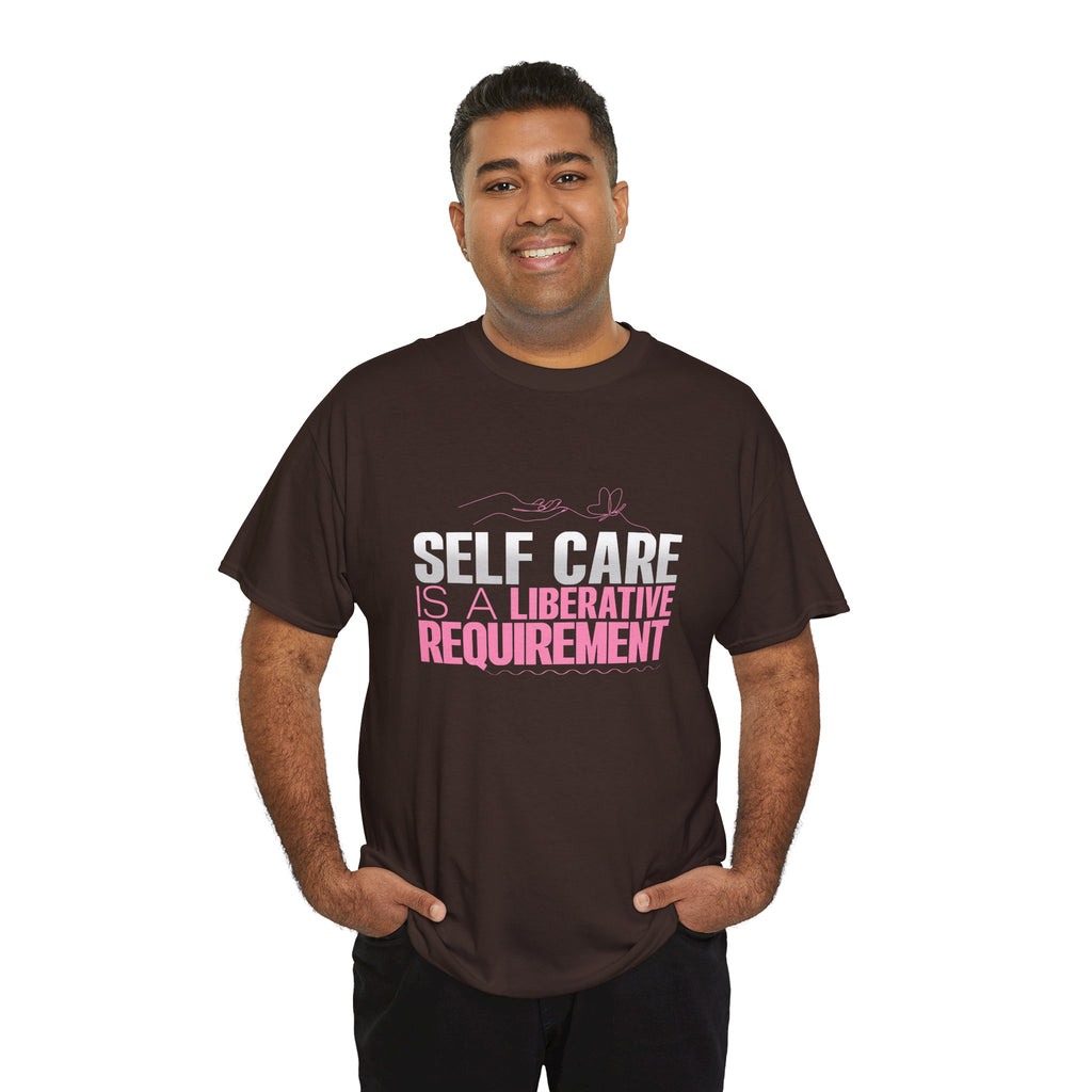 Motivational Unisex Heavy Cotton Tee - "Self Care"