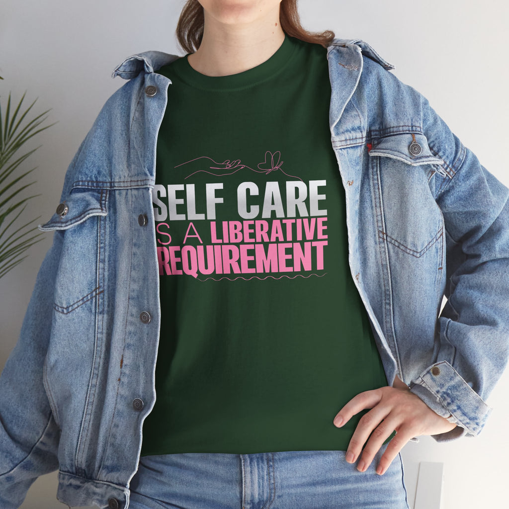 Motivational Unisex Heavy Cotton Tee - "Self Care"