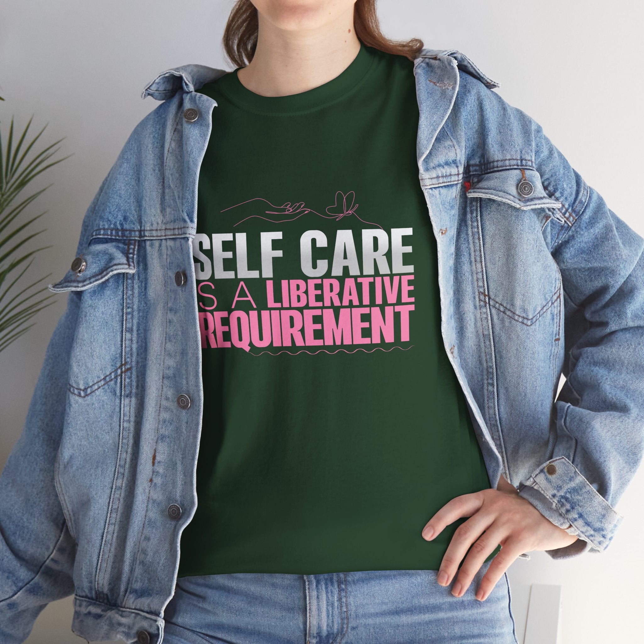 Motivational Unisex Heavy Cotton Tee - "Self Care"