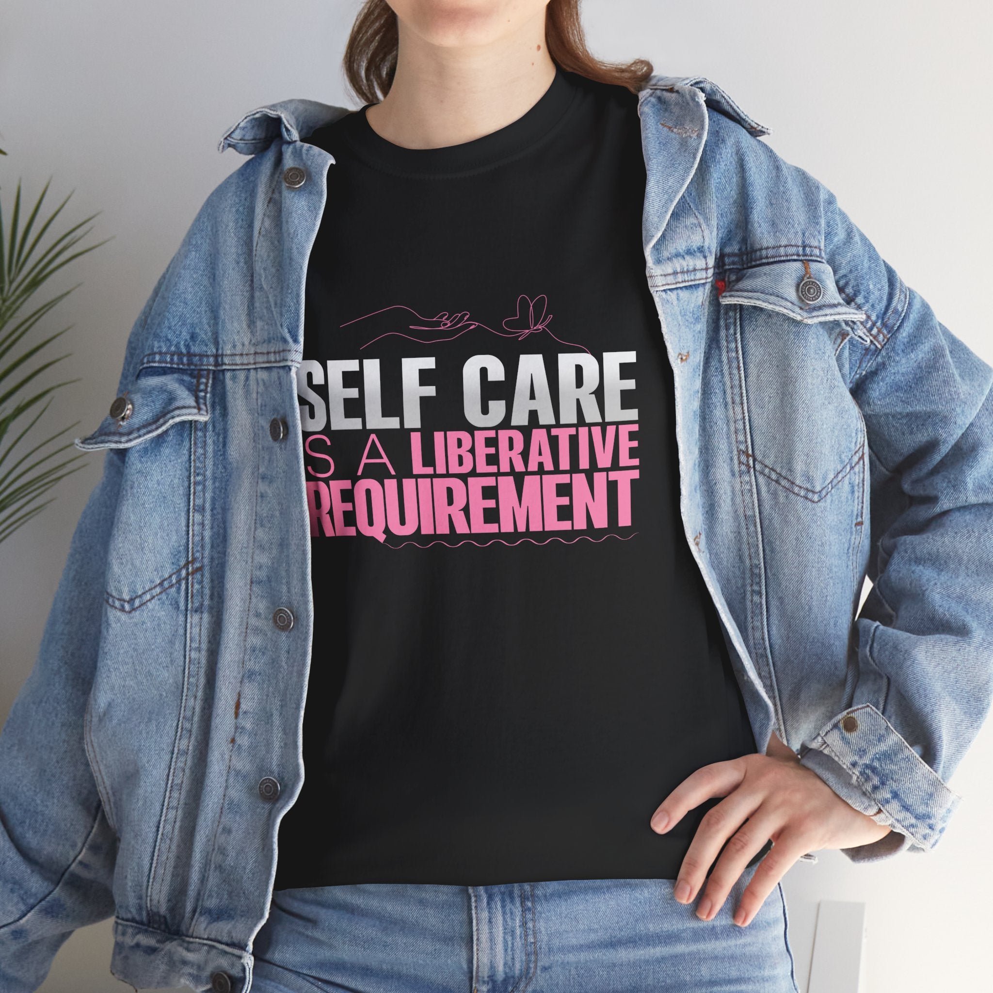 Motivational Unisex Heavy Cotton Tee - "Self Care"