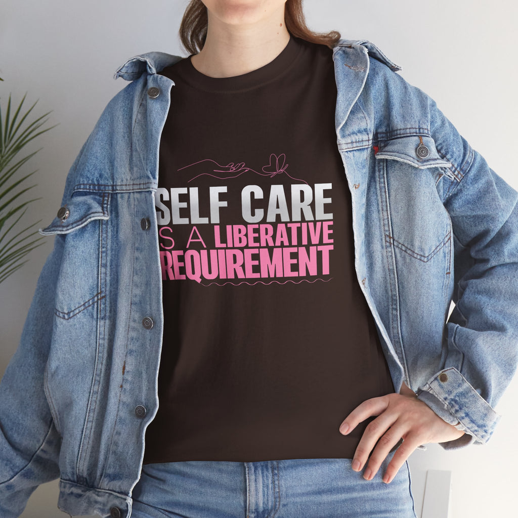 Motivational Unisex Heavy Cotton Tee - "Self Care"