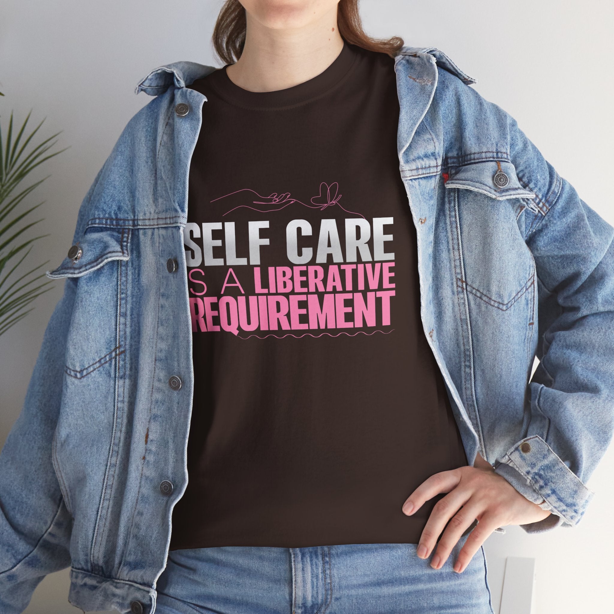 Motivational Unisex Heavy Cotton Tee - "Self Care"