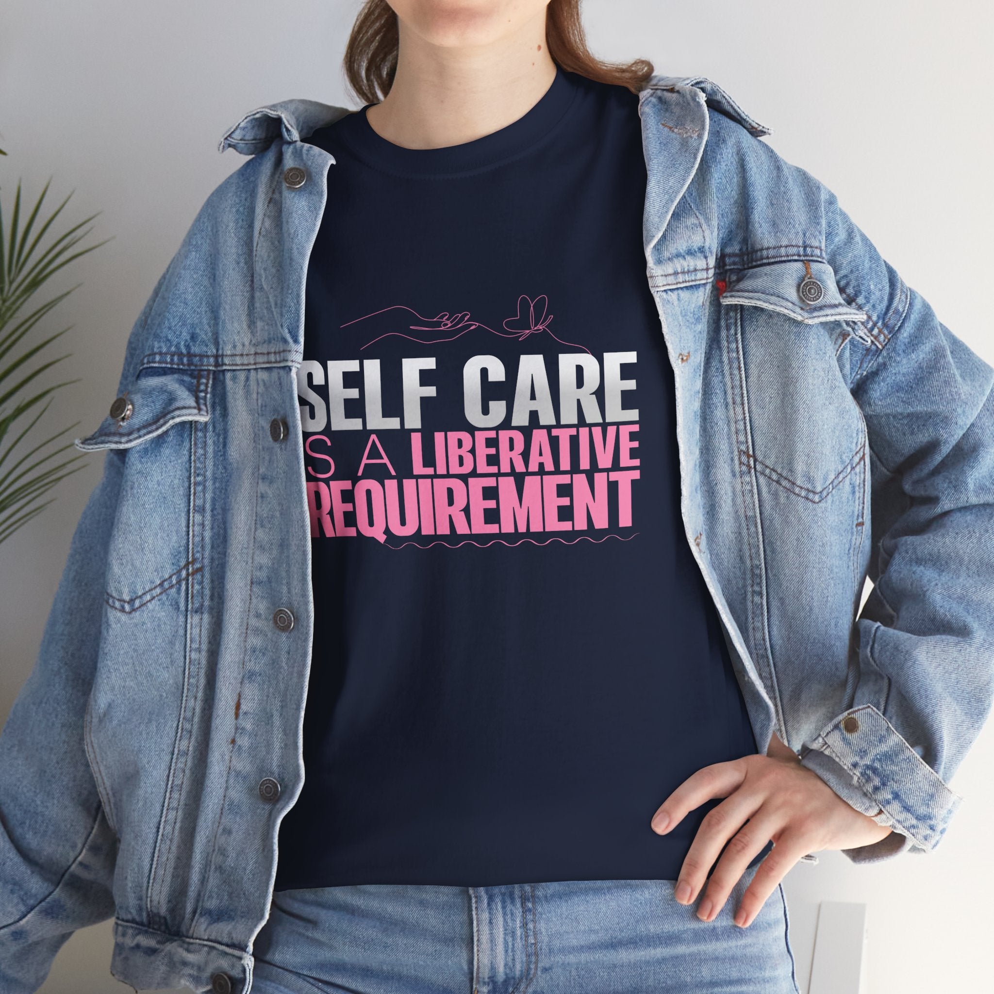 Motivational Unisex Heavy Cotton Tee - "Self Care"