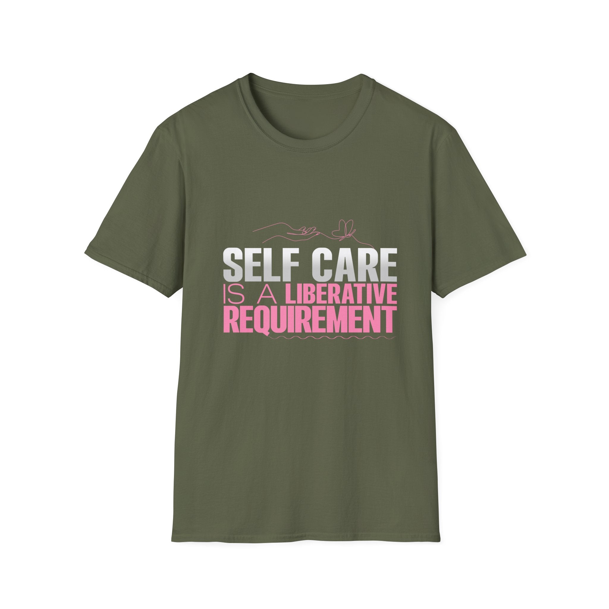 Motivational Unisex Softstyle T-Shirt - "Self Care"