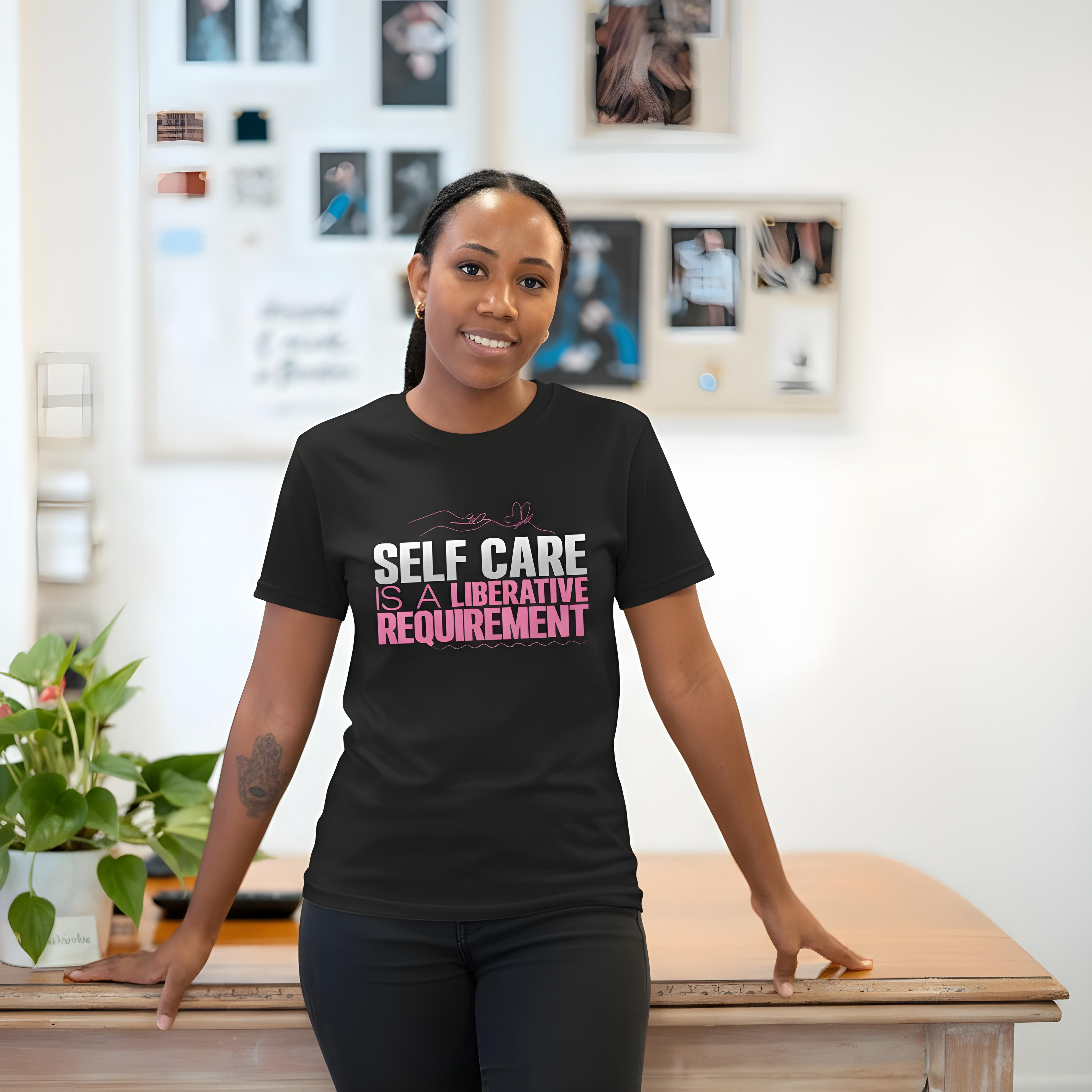 Motivational Unisex Softstyle T-Shirt - "Self Care"